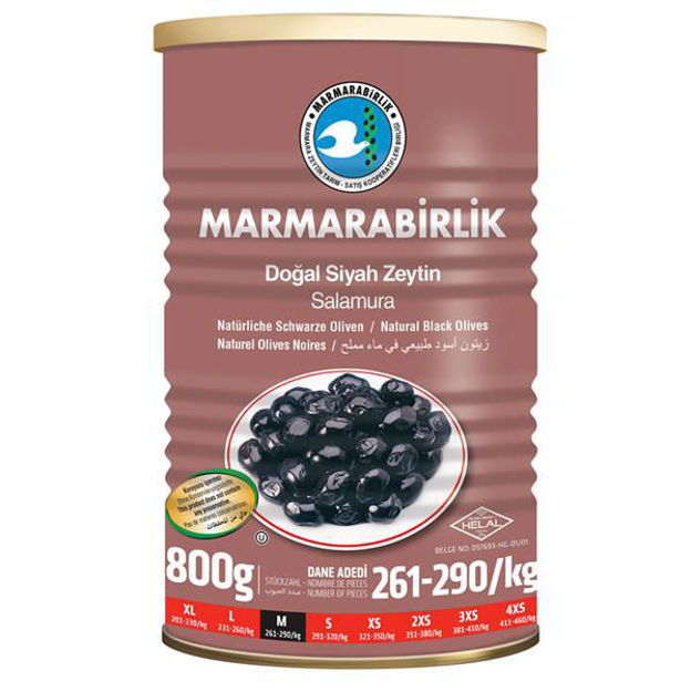 Picture of MARMARABIRLIK Black Olives M 800g