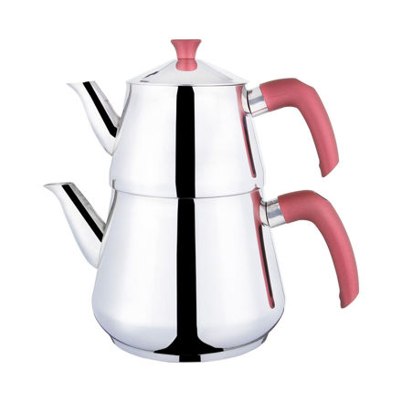 Buy Turkish Tea Pot, Stainless Steel, Medium Size - Grand Bazaar