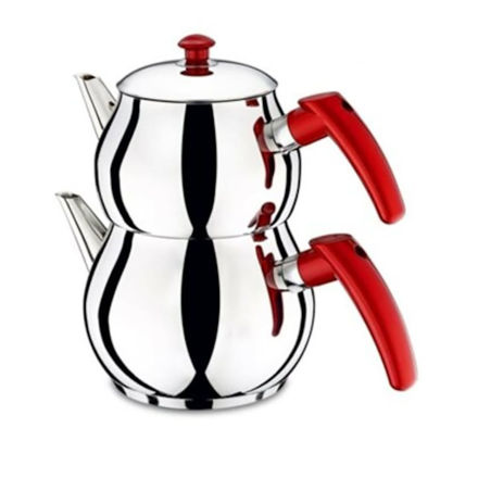 Traditional Teapot Stainless Steel Caydanlik Turkish Double Kettles S,M,L