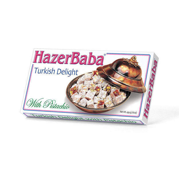 Picture of HAZERBABA Turkish Delight w/ Pistachios 454g