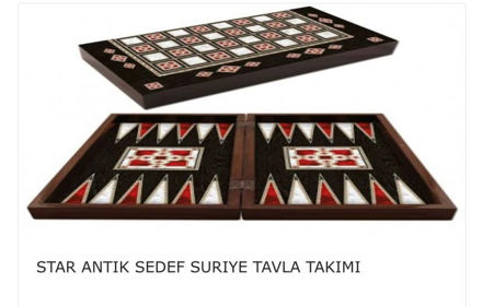 Picture of Star Antik Sedef Kaplama Backgammon