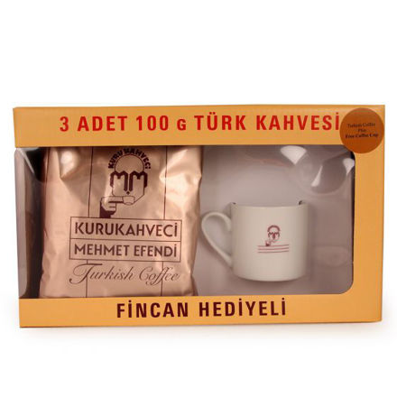 Picture of Kurukahveci Mehmet Efendi Ground and Roasted Turkish Coffee with Coffee Cup