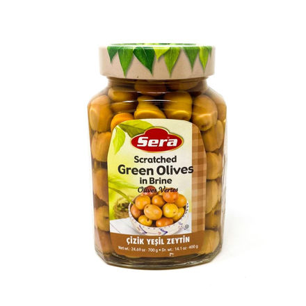 SERA  SCRATCHED GREEN OLIVES 720ML resmi