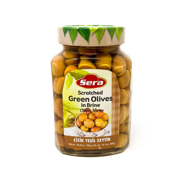 SERA  SCRATCHED GREEN OLIVES 720ML resmi