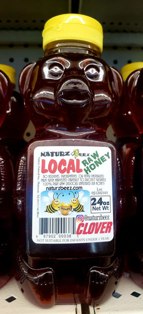 Picture of Local  clover bear honey raw 24Oz   Naturz brand