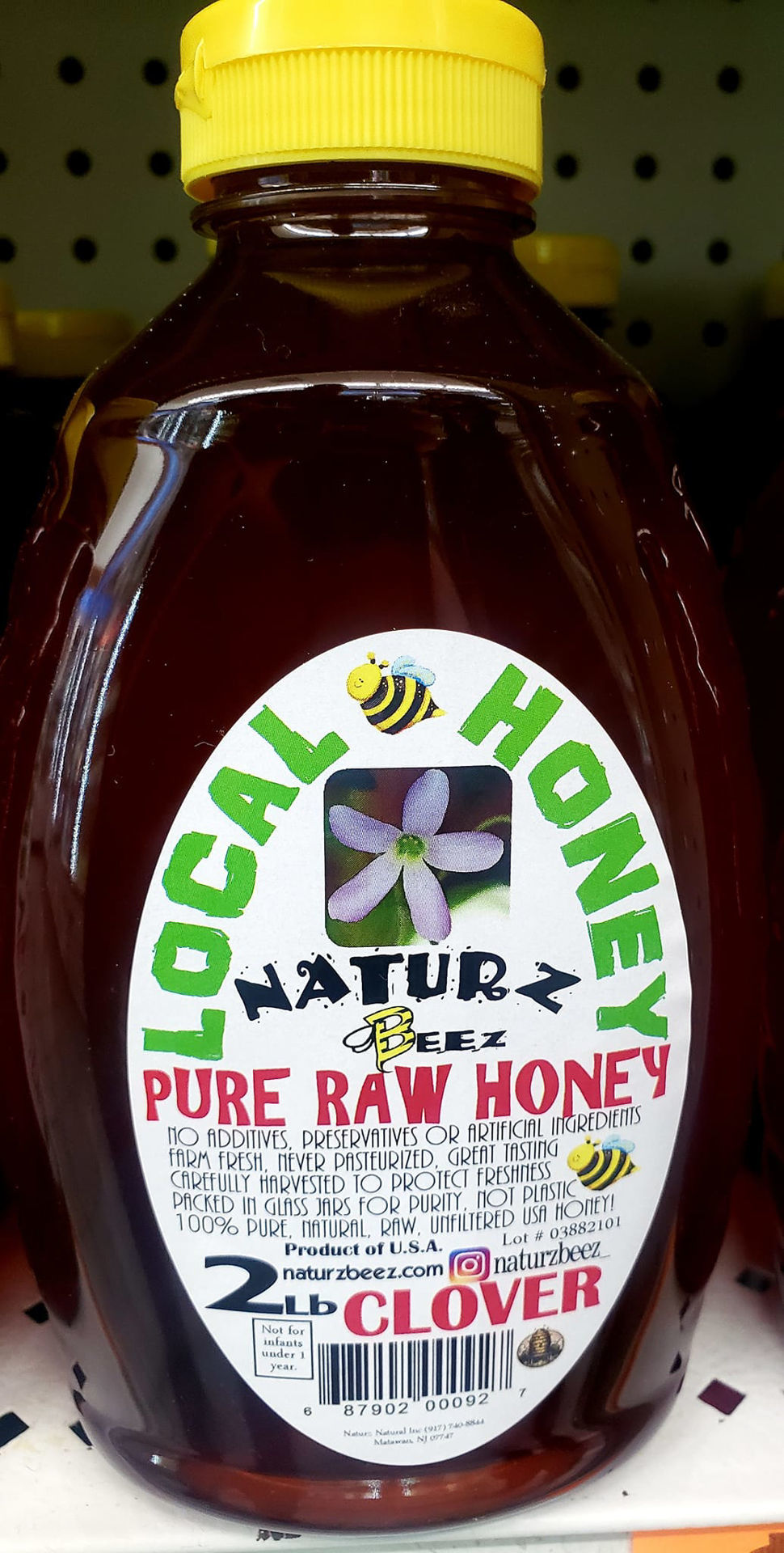 Picture of Local honey Pure Clover  Raw  2 Lbs Honey