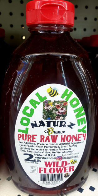 Local Wild Flower Raw Honey 2 lbs 32 Oz resmi