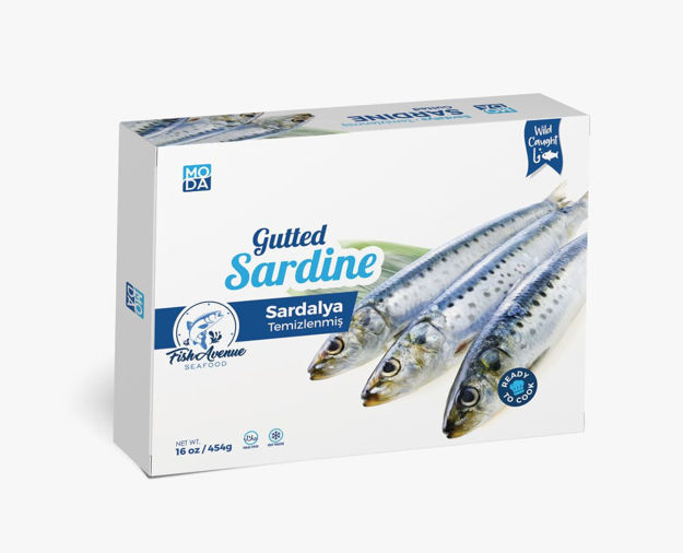Sardine Wild caught gutted , 1 lb resmi