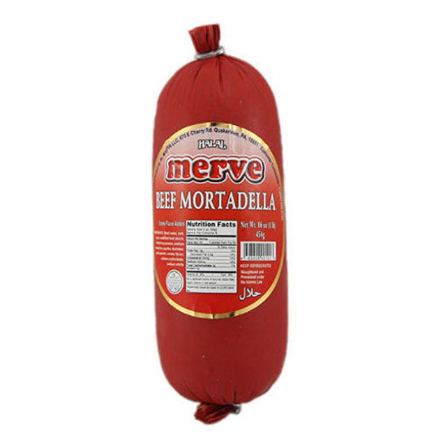 MERVE Beef Mortadella Plain (Salam) 453.5g resmi