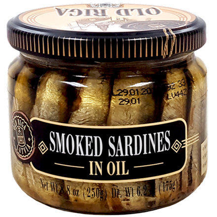 Picture of SMOKED SARDINES IN OIL (GLASS JAR) 250G