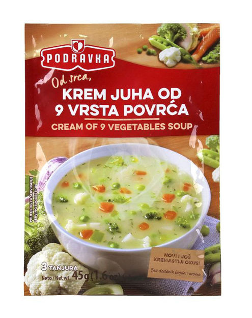 Podravka Cream of 9 Vegetable Soup (Krem Juha Od 9 Vrsta Povrca) 45GR resmi
