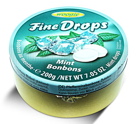 Picture of WOOGIE FINE DROPS CANDY  W/ MINT FLAVOR 200g