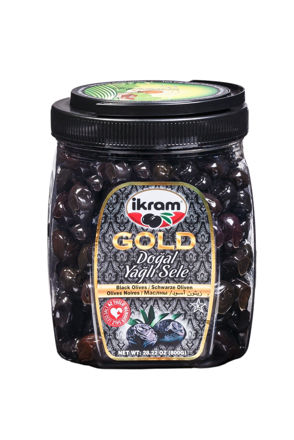Picture of Ikram Gold Dogal Yagli Sele Zeytin - Natural Black Olives (800 gr)