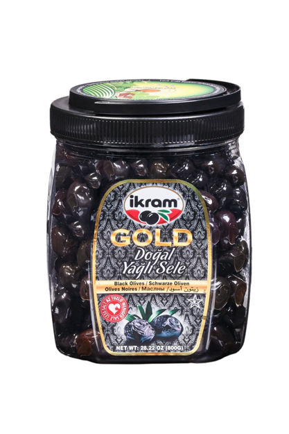 Picture of Ikram Gold Dogal Yagli Sele Zeytin - Natural Black Olives (800 gr)