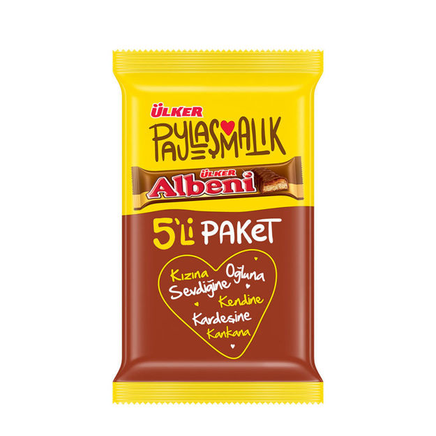 Picture of Albeni Chocolate Bar, Pack of 5 (5'li Paket) 180g