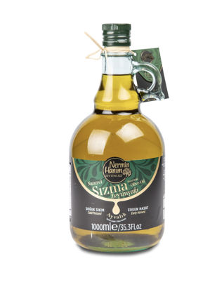 Nermin Hanim Early Harvest Cold Press Olive Oil Glass 1000 ml resmi