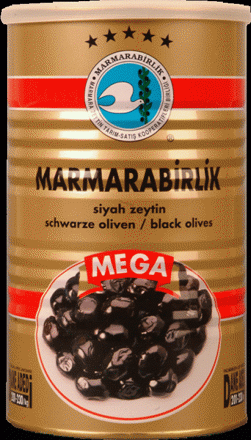 Picture of MARMARABIRLIK Black Olives MEGA 800g