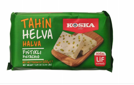 KOSKA Halva with Pistachio Package , 7oz - 200g resmi