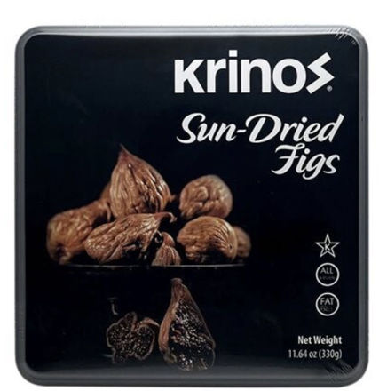 KRINOS Sun Dried Figs 330g tin resmi