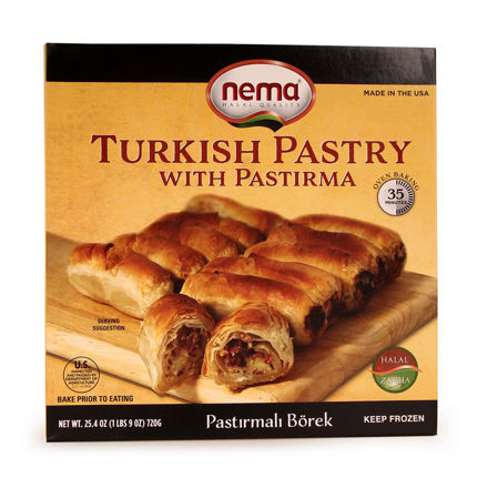 Picture of Turkish Pastry Burek  with Pastirma & Cheese 720G (25.7Oz)