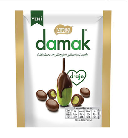 NESTLE Damak Covered Pistachio Dragee 50g resmi