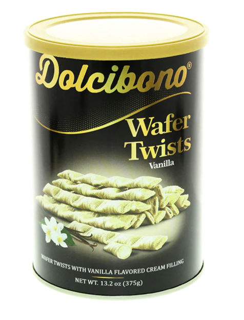 Picture of Dolcibono Gourmet Wafer Twist Cookies, vanilla Cream Filled 375 g