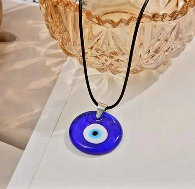 Evil Eye Necklace Women's Pendant Necklace Turkish Blue Glass Unique Design  Fashion Necklace resmi