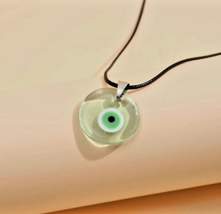Picture of Evil Eye Necklace  Pendant Necklace Turkish Green Glass Unique Design Fashion Necklace