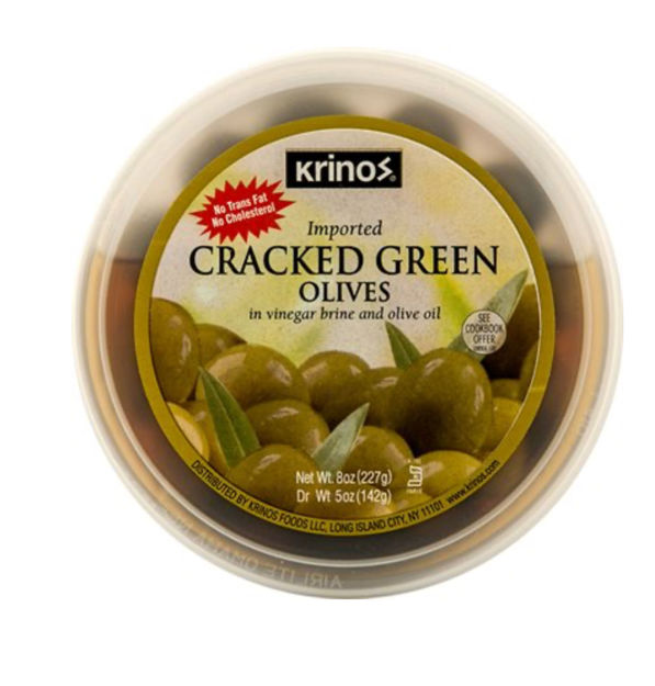 Picture of KRINOS Cracked Green Olives 227g