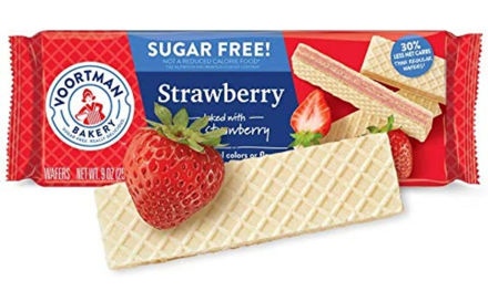 Picture of voortman sugar free strawberry wafer cookies 255 grams