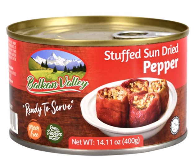 BALKAN STUFFED SUN DRIED PEPPERS W\ RICE 400g resmi