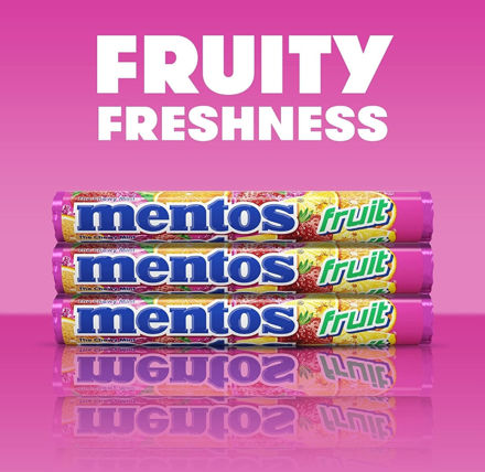 Picture of Mentos Candy, Mint Chewy Candy Roll with Fruit