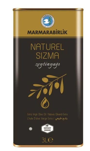 Marmarabirlik Natural Virgin Olive Oil 3 Lt / Naturel Sizma Zeytin resmi