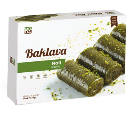 Picture of MODA PISTACHIO BAKLAVA ROLLS 12pc  (312G ,11OZ)