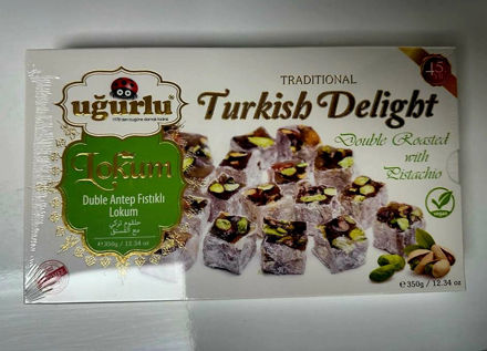 Picture of Ugurlu Turkish Delight w/ Extra Pistachios 350g0g