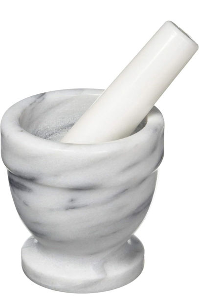 Picture of MARBLE MORTAR AND PESTLE (Granit havan ) 11cm x 7.5cm