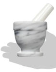 Picture of MARBLE MORTAR AND PESTLE (Granit havan ) 11cm x 7.5cm