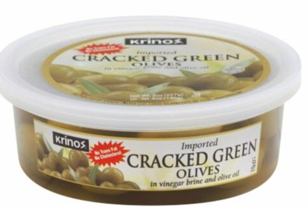 Picture of KRINOS Green cracked Olives  227g