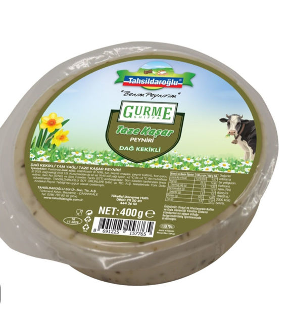 Tahsildaroglu Kashkaval cheese w/Zataar (Dag kekik) 400g resmi