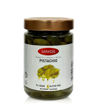 Picture of Saradis Greek Pistachio in Syrup 16 OZ
