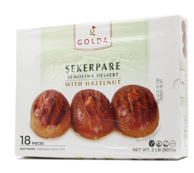 Golda Sekerpare Semolina With Hazelnut 1 Lb (454 Gr) resmi
