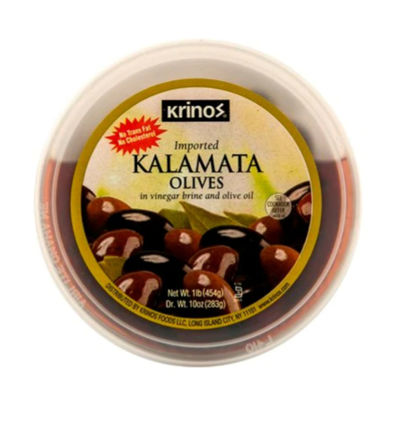 Picture of KRINOS Greek Kalamata Black Olives  454g 1lb
