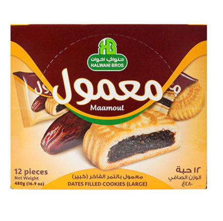 Picture of HALWANI BROS Maamoul Whole Wheat Date Cookies 480g