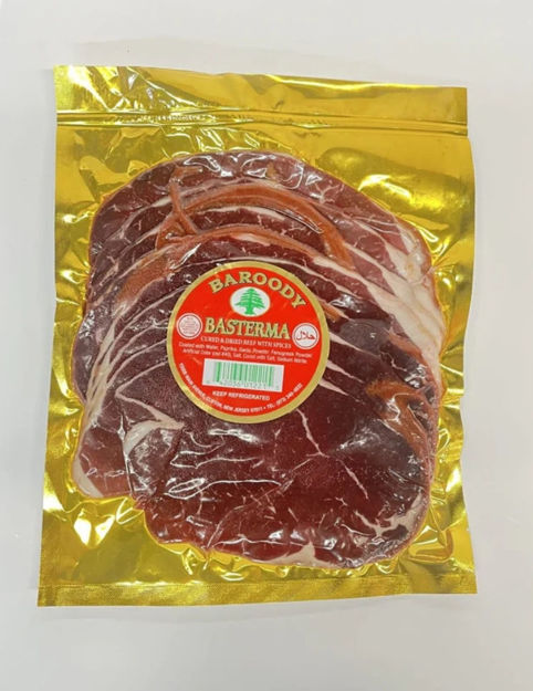 Picture of Pastırma - Cured and Dried Halal  Beef SLICED Strips approx. 225g