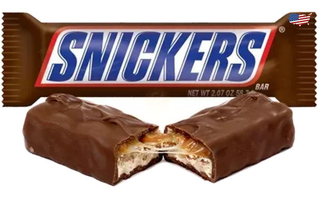 Snickers W Almonds Candy Bar 50g resmi