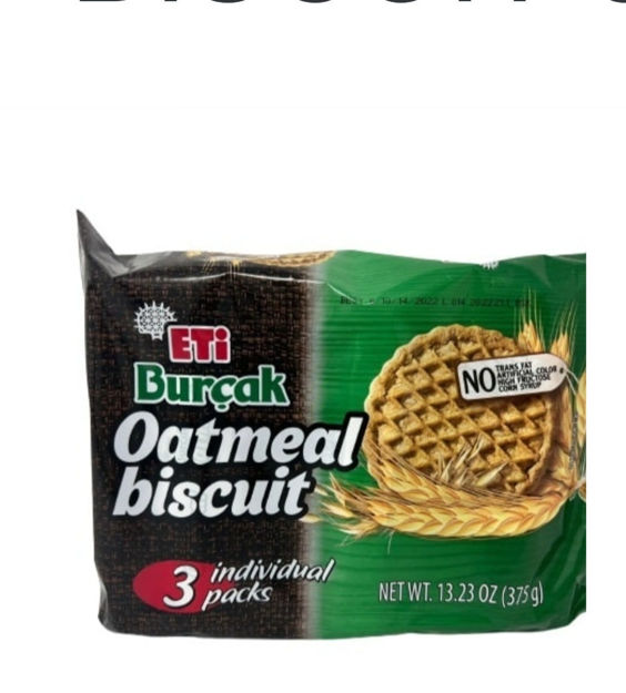 Eti burçak Oat cookie biscuit with milk creme400g resmi