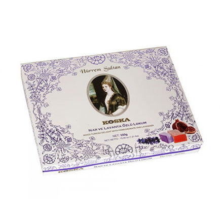 Picture of Koska Turkish Delight-Hurrem Sultan (Pomegranate and Lavender Mixed), 19.4oz – 550g