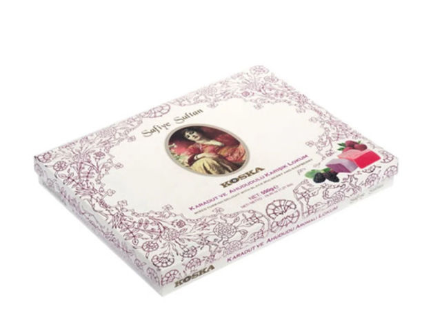 Picture of Koska Safiye Sultan Black Mulberry & Raspberry Turkish Delight (Karadut Ahududu Lokum) 550g