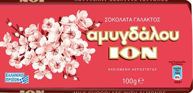 Picture of ION GREEK MILK ALMONDS CHOCOLATE 100g